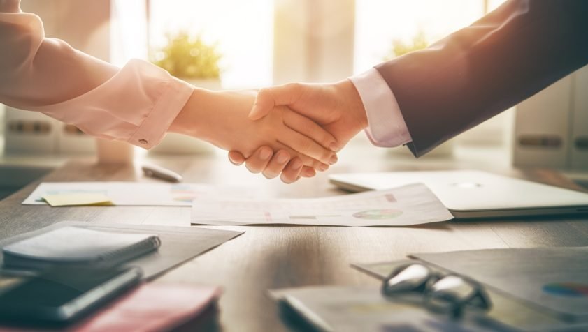 handshaking in office